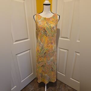R&K ORIGIONALS COLORFUL VINTAGE MAXI DRESS, SIZE 12
